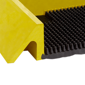 Crown Disinfectant Boot Bath 32" x 39", Black w/Yellow